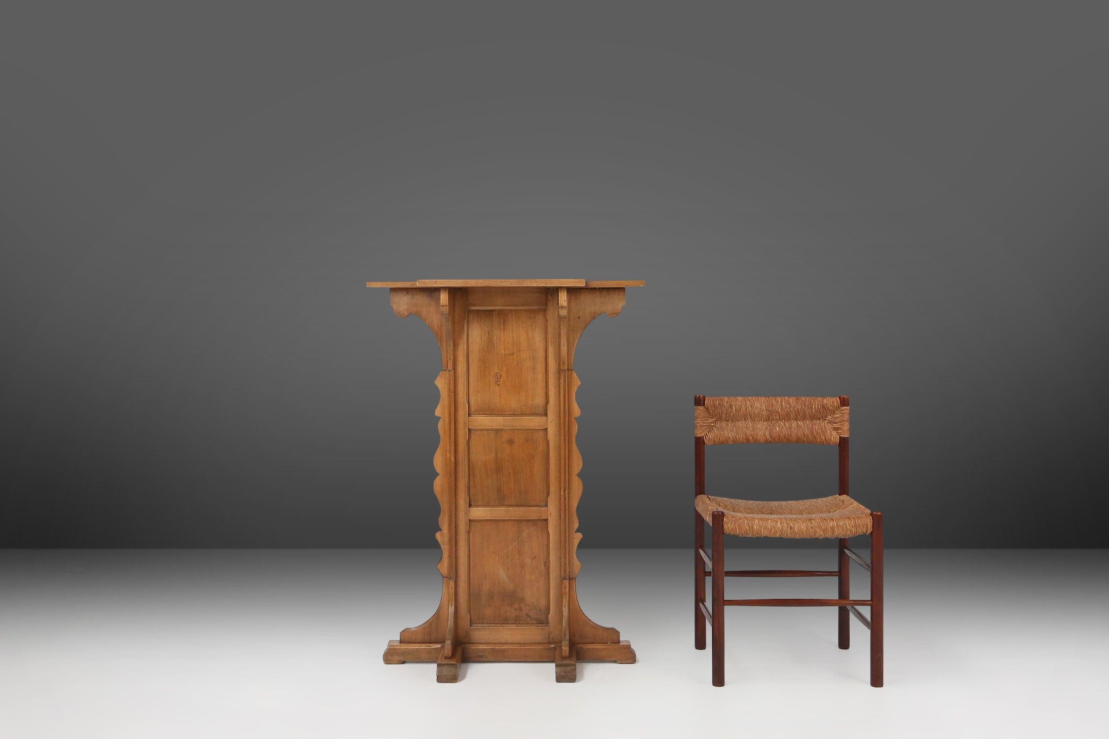 Church Console in solid wood, France ca. 1900thumbnail